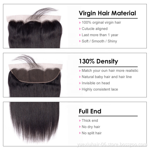 13*4 13*6 Swiss Lace Frontal,Light Brown /HD/Transparent Lace Available,Pre plucked With Baby Hair